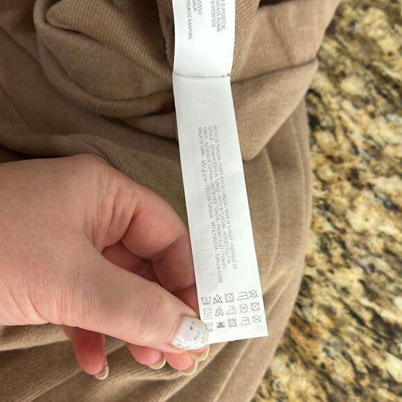 Zara Cotton Blend Camel Color High Rise Flared Pants Size S - Picture 7 of 11